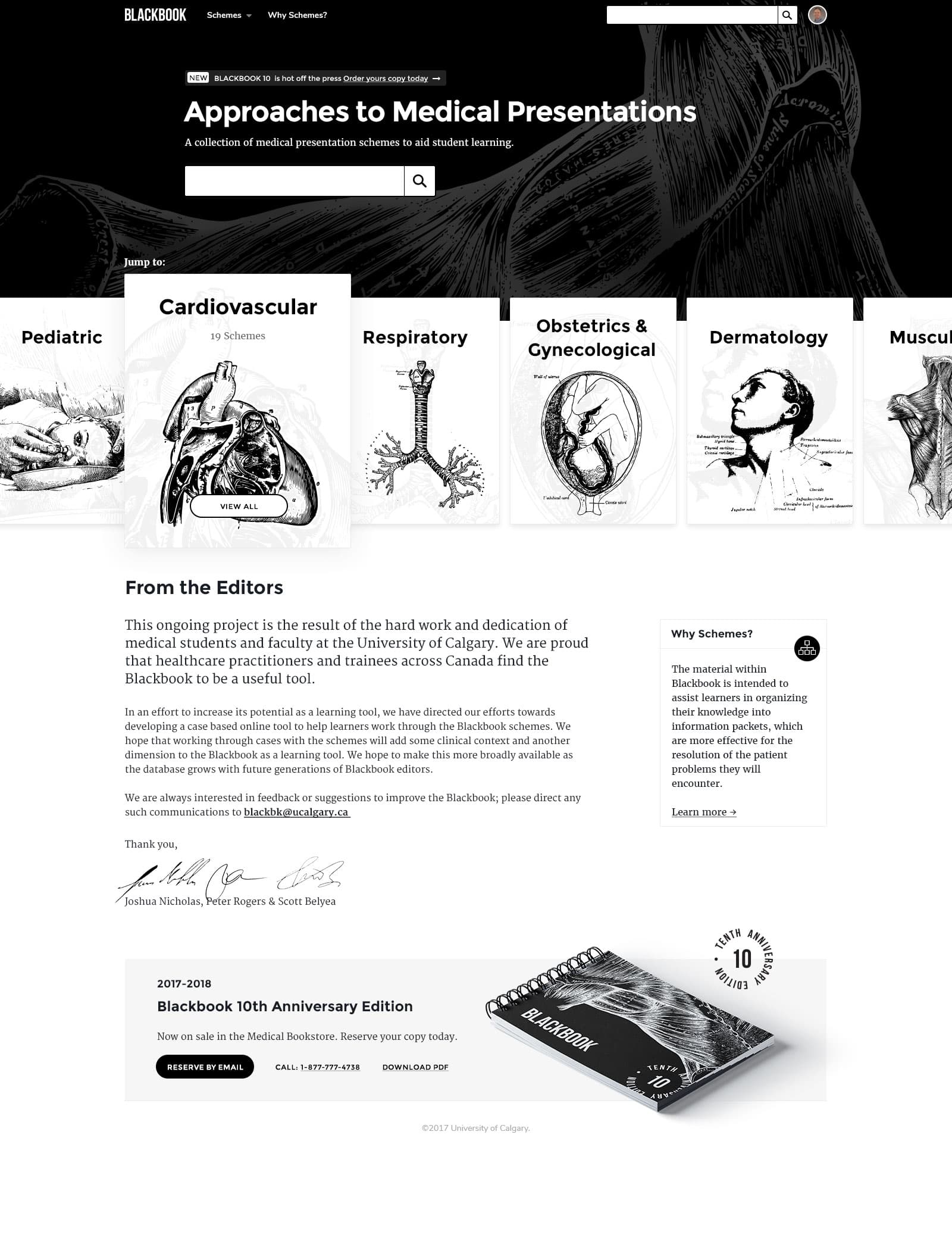 Homepage - Digital Product Design for the Educational Resource, Blackbook