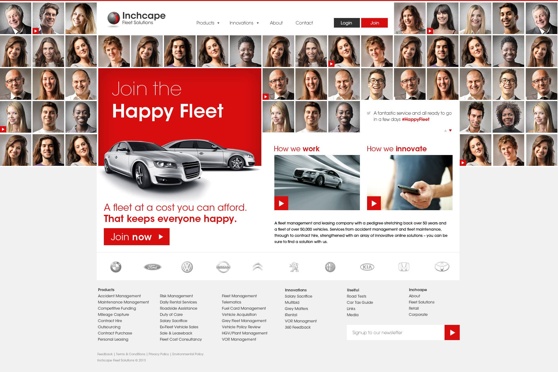 Homepage Concept - UI/UX Design Advertising for Inchcape Fleet Solutions, an 