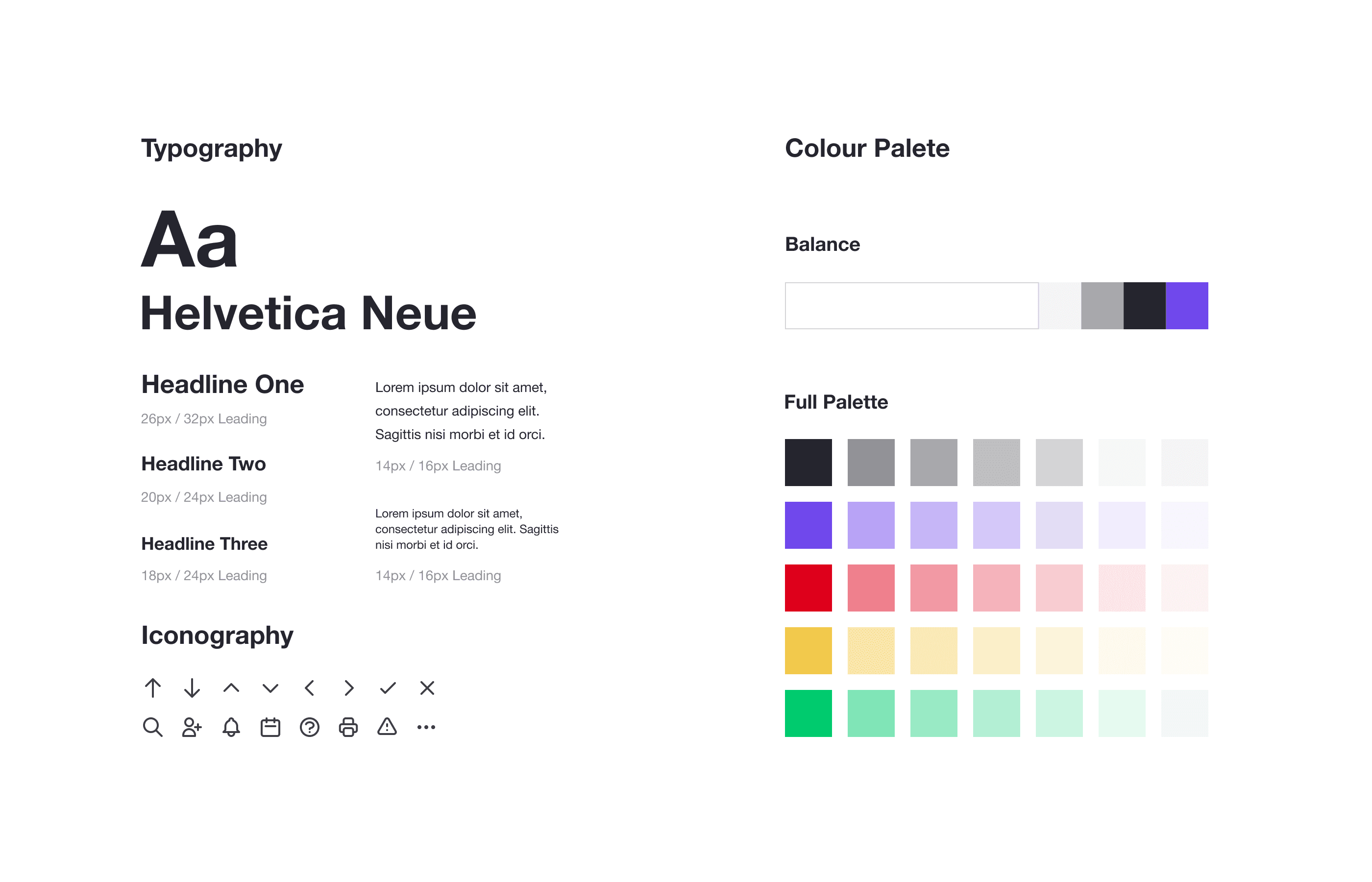 Typography and Colours - Product Design for the Master Data Management System, Vera